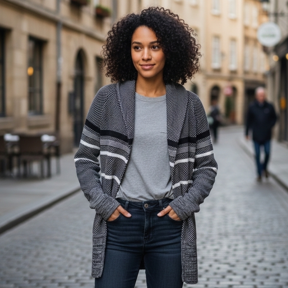 Ivivva Lululemon Women's Grey Feelin Toasty Wrap Cardigan Size S (Girl 14)